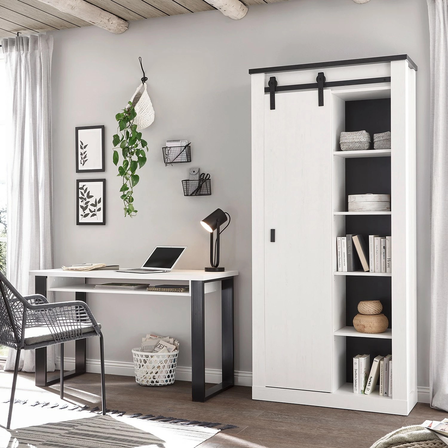 Ridgevalley Büro-Set Shutter III (2-teilig) - Pinie Weiß Dekor 3 Ridgevalley Büro-Set Shutter III (2-teilig) - Pinie Weiß Dekor