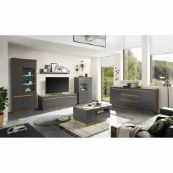 Loftscape Sideboard Accra - Anthrazit / Eiche Dekor -Büromöbel Verkaufsgeschäft 1000348819 220506 021 MOOD DETAILS P000000001000348819 mood