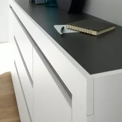 Loftscape Sideboard Accra - Weiß / Anthrazit -Büromöbel Verkaufsgeschäft 1000348827 220506 032 DETAILS P000000001000348827