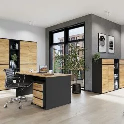 Germania Aktenschrank GW-Lissabon II - Eiche Navarra Dekor / Graphit -Büromöbel Verkaufsgeschäft 1000353359 220520 021 MOOD DETAILS P000000001000353359 mood