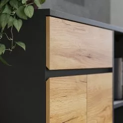 Germania Büroset GW-Lissabon III (3-teilig) - Eiche Navarra Dekor / Graphit -Büromöbel Verkaufsgeschäft 1000353370 220520 051 DETAILS P000000001000353370