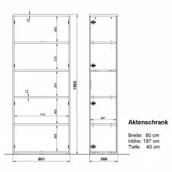 Germania Büroset GW-Lissabon III (3-teilig) - Eiche Navarra Dekor / Graphit -Büromöbel Verkaufsgeschäft 1000353370 220520 502 SKETCH DETAILS P000000001000353370 sketch