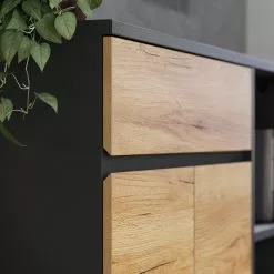 Germania Büroset GW-Lissabon II (3-teilig) - Eiche Navarra Dekor / Graphit -Büromöbel Verkaufsgeschäft 1000353372 220520 051 DETAILS P000000001000353372