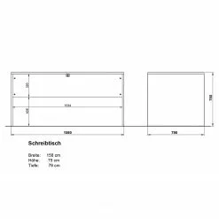 Germania Büroset GW-Lissabon II (3-teilig) - Eiche Navarra Dekor / Graphit -Büromöbel Verkaufsgeschäft 1000353372 220520 500 SKETCH DETAILS P000000001000353372 sketch