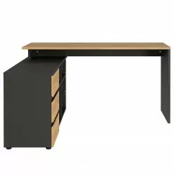 Germania Büroset GW-Lissabon IV (2-teilig) - Eiche Navarra Dekor / Graphit -Büromöbel Verkaufsgeschäft 1000353376 220520 042 DETAILS P000000001000353376