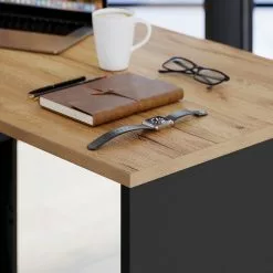 Germania Büroset GW-Lissabon IV (2-teilig) - Eiche Navarra Dekor / Graphit -Büromöbel Verkaufsgeschäft 1000353376 220520 050 DETAILS P000000001000353376