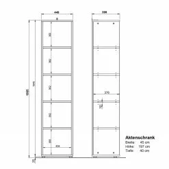 Germania Büroset GW-Lissabon VI (5-teilig) - Eiche Navarra Dekor / Graphit -Büromöbel Verkaufsgeschäft 1000353377 220520 501 SKETCH DETAILS P000000001000353377 sketch