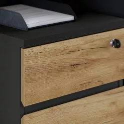 Germania Büroset GW-Lissabon VII (6-teilig) - Eiche Navarra Dekor / Graphit -Büromöbel Verkaufsgeschäft 1000353378 220520 050 DETAILS P000000001000353378 1