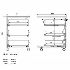 Germania Büroset GW-Lissabon VII (6-teilig) - Eiche Navarra Dekor / Graphit -Büromöbel Verkaufsgeschäft 1000353378 220520 501 SKETCH DETAILS P000000001000353378 sketch 1