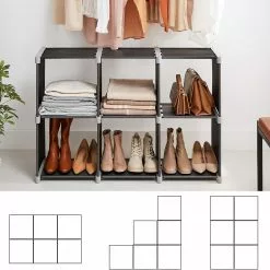 Loftscape Regal Waledas - Schwarz / Grau -Büromöbel Verkaufsgeschäft 1000353420 220601 032 DETAILS P000000001000353420