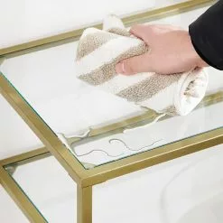 Red Living Regal Poygan II - Glas / Metall - Gold -Büromöbel Verkaufsgeschäft 1000353439 220601 031 DETAILS P000000001000353439