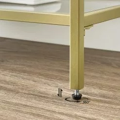 Red Living Regal Poygan II - Glas / Metall - Gold -Büromöbel Verkaufsgeschäft 1000353439 220601 033 DETAILS P000000001000353439