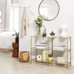 Red Living Regal Poygan III - Glas / Metall - Gold -Büromöbel Verkaufsgeschäft 1000353446 220601 022 MOOD DETAILS P000000001000353446 mood