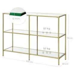 Red Living Regal Poygan III - Glas / Metall - Gold -Büromöbel Verkaufsgeschäft 1000353446 220601 500 SKETCH DETAILS P000000001000353446 sketch