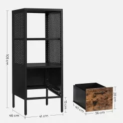 Red Living Regal Mocksville - Braun / Schwarz 15 Red Living Regal Mocksville - Braun / Schwarz -Büromöbel Verkaufsgeschäft 1000353473 220601 500 SKETCH DETAILS P000000001000353473 sketch