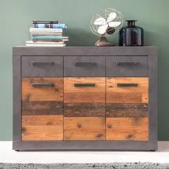 Trendteam Kommode Indy II - Altholz Dekor / Anthrazit -Büromöbel Verkaufsgeschäft 1000353496 220520 021 MOOD DETAILS P000000001000353496 mood