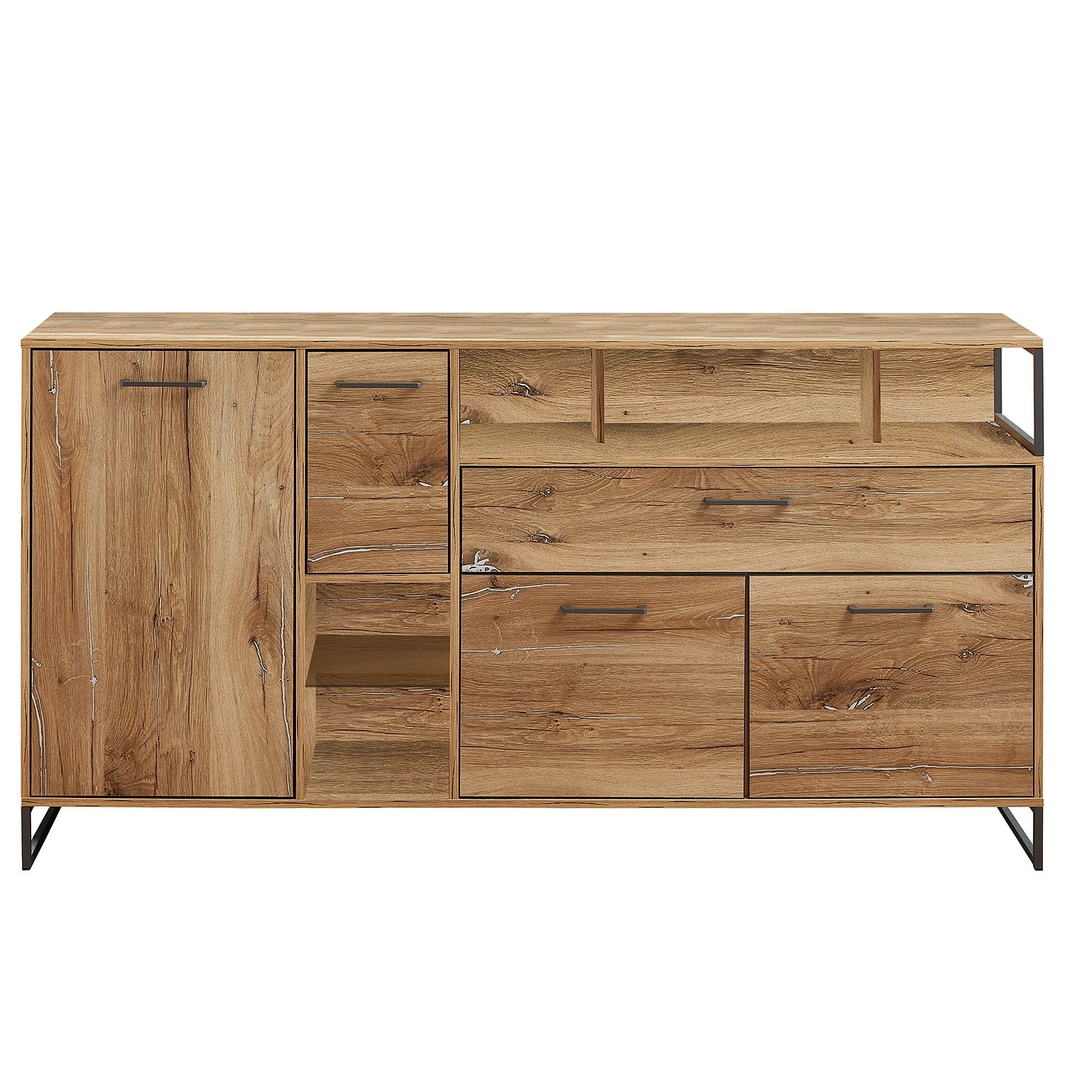 Red Living Sideboard Sligo - Risseiche Silber Dekor / Graphit 3 Red Living Sideboard Sligo - Risseiche Silber Dekor / Graphit