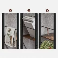 Red Living Regal Niolon I - Braun / Schwarz -Büromöbel Verkaufsgeschäft 1000355207 220601 032 DETAILS P000000001000355207