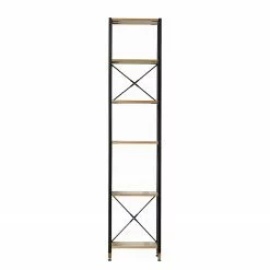 Red Living Regal Ruoms I - Akazie Dekor / Schwarz -Büromöbel Verkaufsgeschäft 1000355289 220603 030 DETAILS P000000001000355289