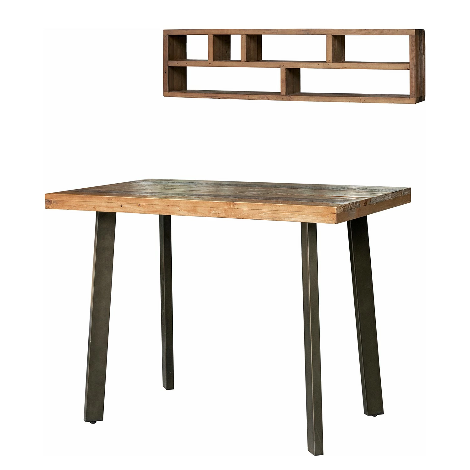 Ars manufacti Schreibtisch-Kombination Tamati - Pinie massiv / Edelstahl - Pinie / Schwarz 3 Ars manufacti Schreibtisch-Kombination Tamati - Pinie massiv / Edelstahl - Pinie / Schwarz