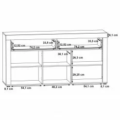 Red Living Sideboard Westcliffe - Altholz Dekor / Beton Dekor -Büromöbel Verkaufsgeschäft 1000356698 220603 501 SKETCH DETAILS P000000001000356698 sketch