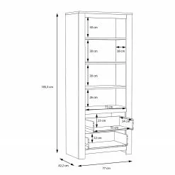 Loftscape Regal Verolme - Eiche Dekor -Büromöbel Verkaufsgeschäft 1000356719 220603 501 SKETCH DETAILS P000000001000356719 sketch