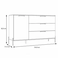 Loftscape Sideboard Ozora I - Hochglanz Weiß / Matt Weiß -Büromöbel Verkaufsgeschäft 1000356721 220603 500 SKETCH DETAILS P000000001000356721 sketch