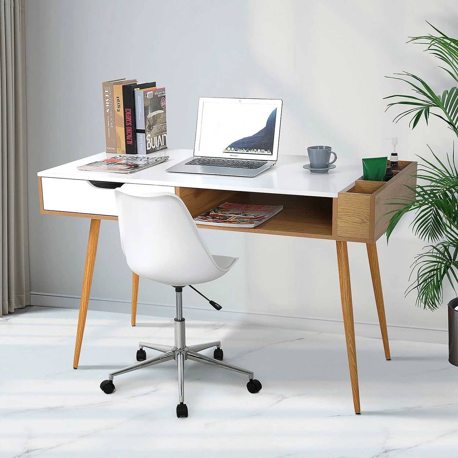 Loftscape Schreibtisch Sublime - Weiß / Eiche Dekor 4 Loftscape Schreibtisch Sublime - Weiß / Eiche Dekor – Bild 2