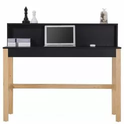 Loftscape Schreibtisch Pelotas - Pinie teilmassiv - Schwarz / Pinie -Büromöbel Verkaufsgeschäft 1000356849 220615 035 DETAILS P000000001000356849