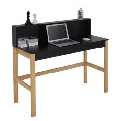 Loftscape Schreibtisch Pelotas - Pinie teilmassiv - Schwarz / Pinie -Büromöbel Verkaufsgeschäft 1000356849 220615 038 DETAILS P000000001000356849