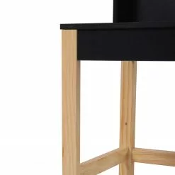 Loftscape Schreibtisch Pelotas - Pinie teilmassiv - Schwarz / Pinie -Büromöbel Verkaufsgeschäft 1000356849 220615 045 DETAILS P000000001000356849