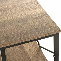 Red Living Schreibtisch Eibar I - Metall - Eiche Dekor / Schwarz -Büromöbel Verkaufsgeschäft 1000356851 220609 033 DETAILS P000000001000356851