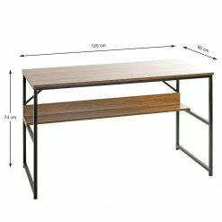 Red Living Schreibtisch Eibar II - Metall - Eiche Dekor / Schwarz -Büromöbel Verkaufsgeschäft 1000356852 220609 500 SKETCH DETAILS P000000001000356852 sketch