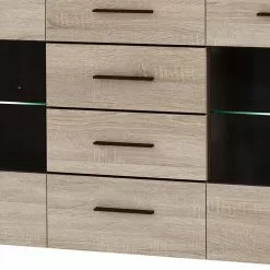 Loftscape Sideboard Taradale - Inkl. Beleuchtung - Eiche Sonoma Dekor -Büromöbel Verkaufsgeschäft 1000357994 220616 041 DETAILS P000000001000357994