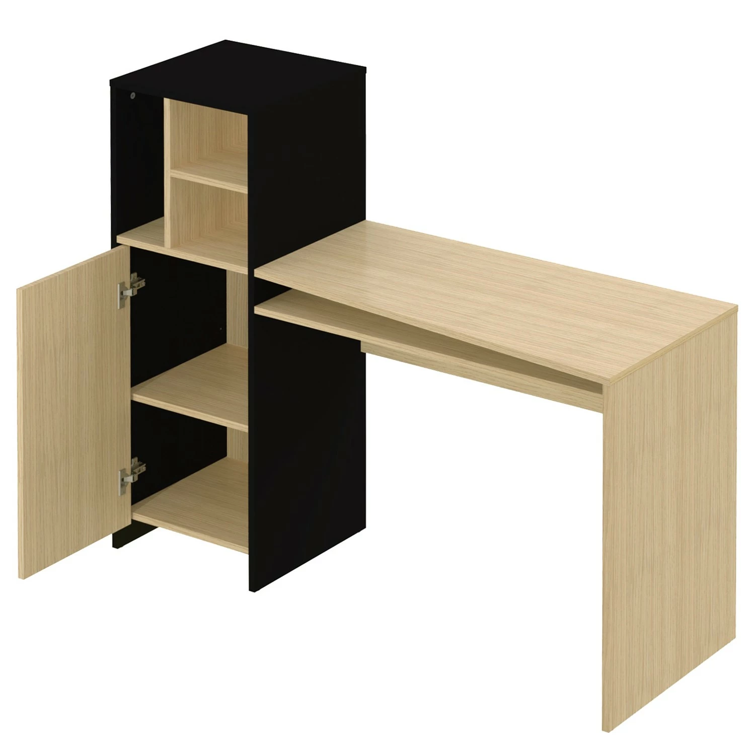 Temahome Schreibtisch-Kombination Mitch - Eiche Dekor / Schwarz 6 Temahome Schreibtisch-Kombination Mitch - Eiche Dekor / Schwarz – Bild 4