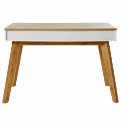 Jahnke Schreibtisch Libre D 120 - Kerneiche Dekor / Weiß -Büromöbel Verkaufsgeschäft 1000358895 220615 060 DETAILS P000000001000358895