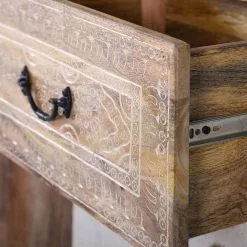 Red Living Sideboard Vallentuna - Mango massiv / Metall - Mango / Schwarz -Büromöbel Verkaufsgeschäft 1000359913 220621 050 DETAILS P000000001000359913