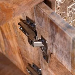 Red Living Sideboard Vallentuna - Mango massiv / Metall - Mango / Schwarz -Büromöbel Verkaufsgeschäft 1000359913 220621 060 DETAILS P000000001000359913