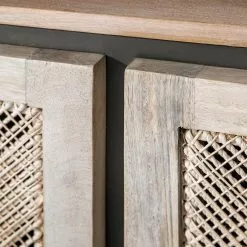 Ridgevalley Sideboard Lumby II - Mango massiv - Mango Hell / Grau -Büromöbel Verkaufsgeschäft 1000359923 220621 050 DETAILS P000000001000359923