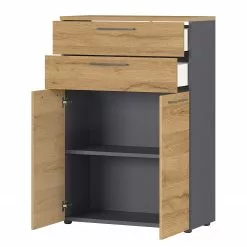 Germania Büroset GW-Agenda IV (4-teilig) - Eiche Grandson Dekor / Graphit -Büromöbel Verkaufsgeschäft 1000360362 220622 031 DETAILS P000000001000360362