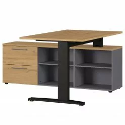 Germania Büroset GW-Agenda IV (4-teilig) - Eiche Grandson Dekor / Graphit -Büromöbel Verkaufsgeschäft 1000360362 220622 035 DETAILS P000000001000360362