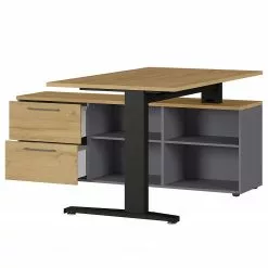 Germania Büroset GW-Agenda IV (4-teilig) - Eiche Grandson Dekor / Graphit -Büromöbel Verkaufsgeschäft 1000360362 220622 036 DETAILS P000000001000360362