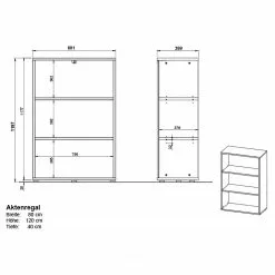 Germania Büroset GW-Agenda IV (4-teilig) - Eiche Grandson Dekor / Graphit -Büromöbel Verkaufsgeschäft 1000360362 220622 501 SKETCH DETAILS P000000001000360362 sketch