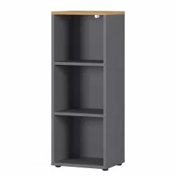 Germania Büroset GW-Agenda V (5-teilig) - Höhenverstellbar - Eiche Grandson Dekor / Graphit -Büromöbel Verkaufsgeschäft 1000360375 220622 032 DETAILS P000000001000360375