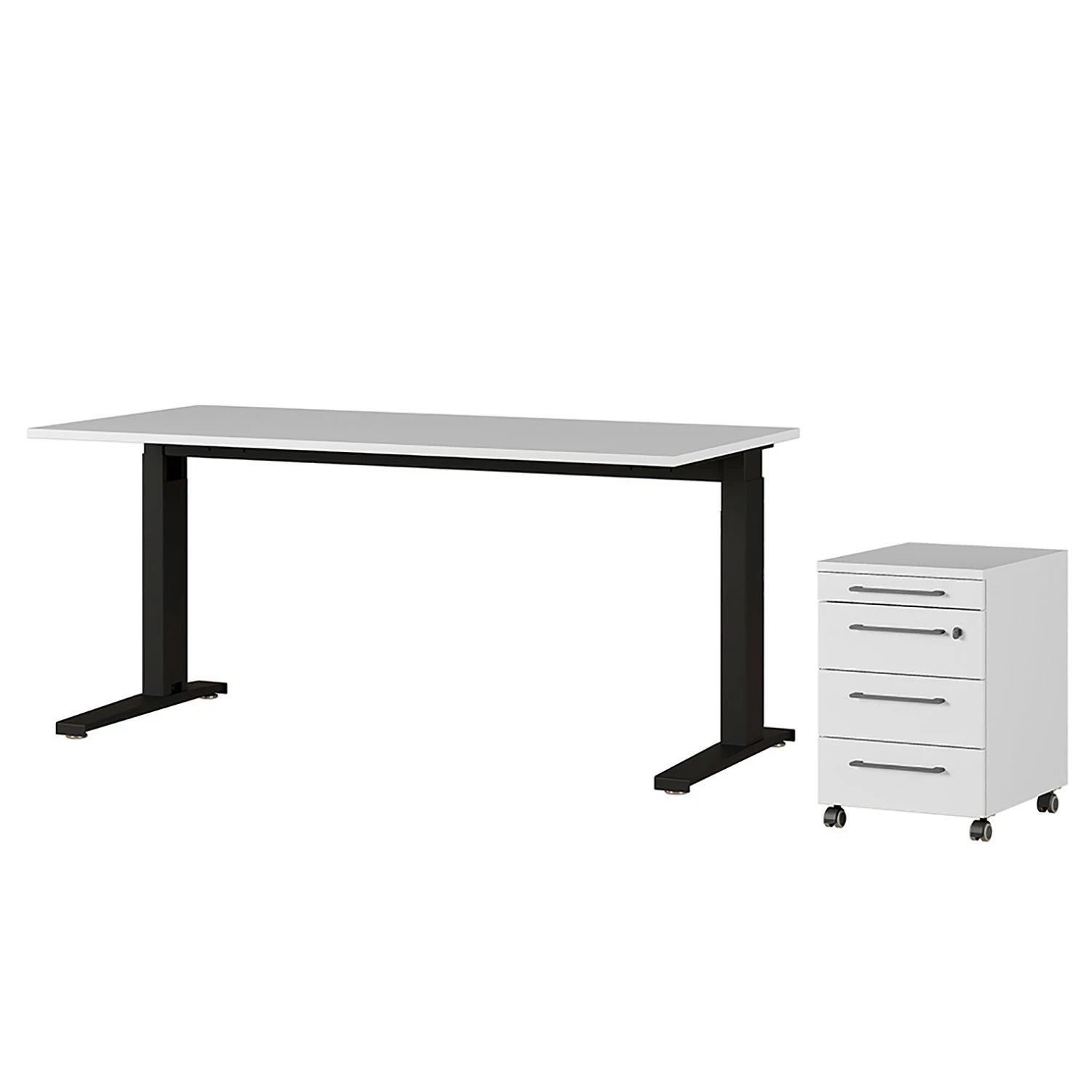 Germania Büroset GW-Agenda I (2-teilig) - Höhenverstellbar - Lichtgrau / Schwarz 3 Germania Büroset GW-Agenda I (2-teilig) - Höhenverstellbar - Lichtgrau / Schwarz