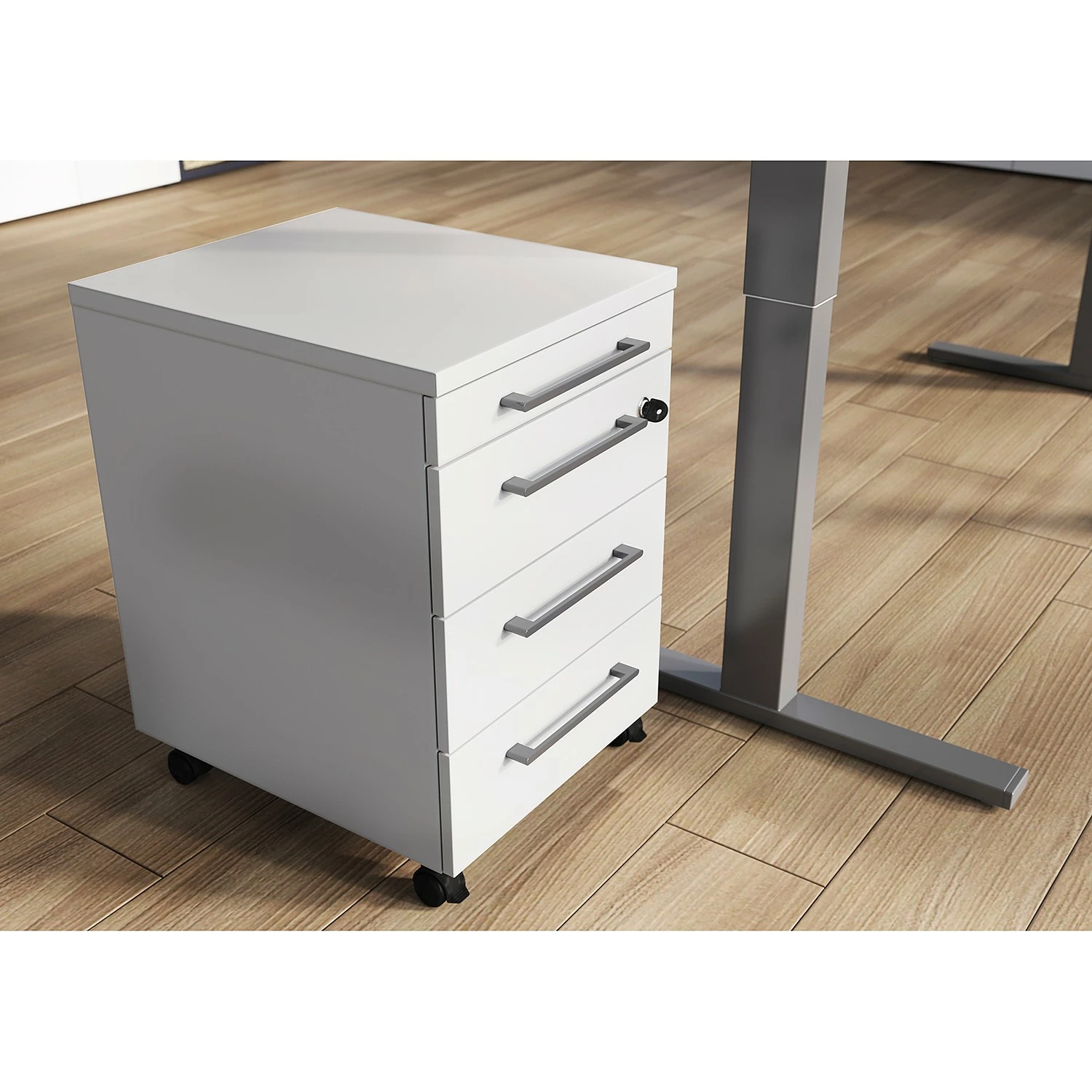 Germania Büroset GW-Agenda I (2-teilig) - Höhenverstellbar - Lichtgrau / Schwarz 4 Germania Büroset GW-Agenda I (2-teilig) - Höhenverstellbar - Lichtgrau / Schwarz – Bild 2