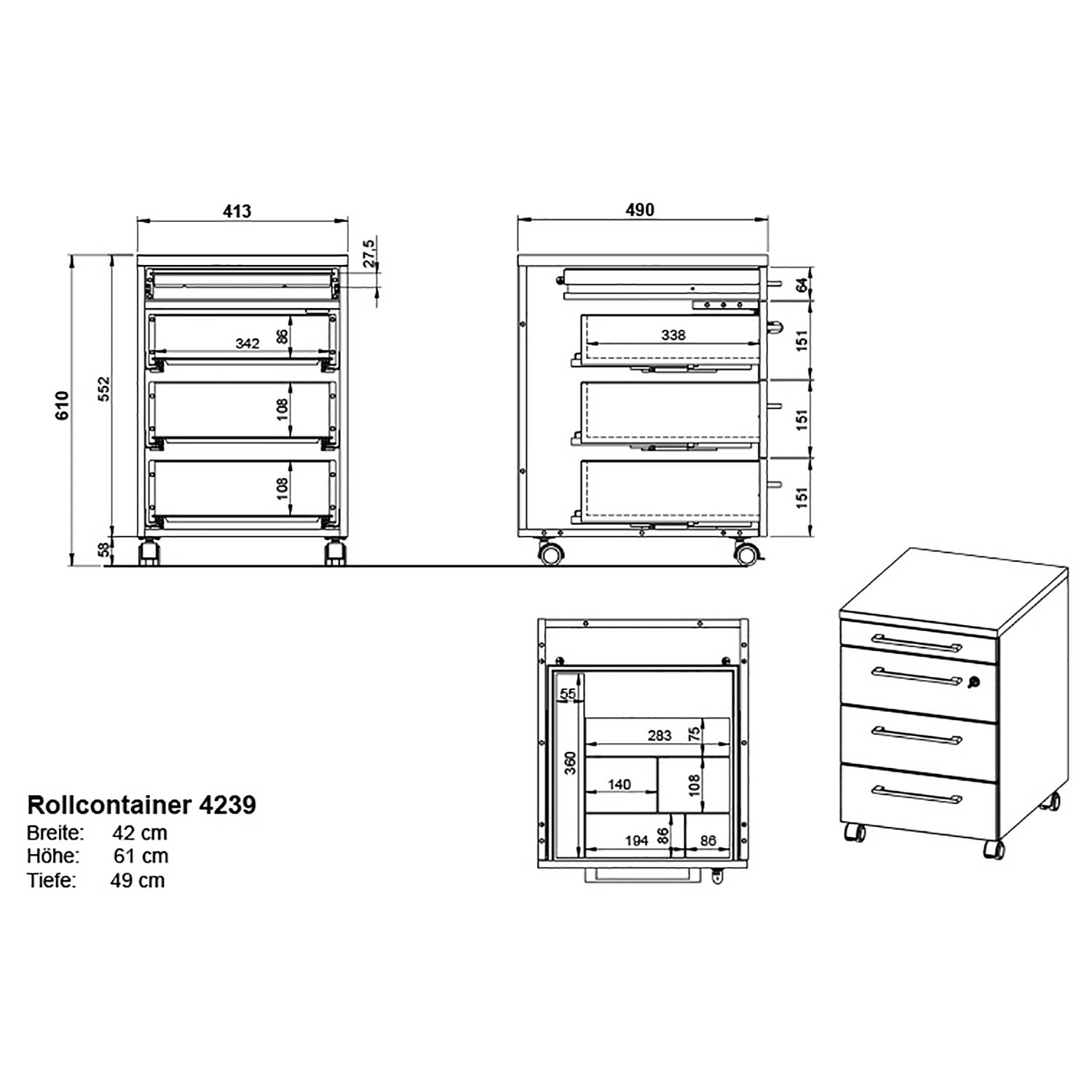 Germania Büroset GW-Agenda I (2-teilig) - Höhenverstellbar - Lichtgrau / Schwarz 12 Germania Büroset GW-Agenda I (2-teilig) - Höhenverstellbar - Lichtgrau / Schwarz – Bild 10