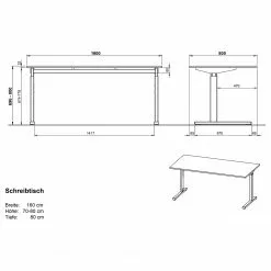 Germania Schreibtisch GW-Pasadena - Weiß 13 Germania Schreibtisch GW-Pasadena - Weiß -Büromöbel Verkaufsgeschäft 1000361801 220722 500 SKETCH DETAILS P000000001000361801 sketch