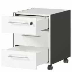 Germania Rollcontainer GW-Pasadena - Weiß / Graphit -Büromöbel Verkaufsgeschäft 1000361819 220722 031 DETAILS P000000001000361819