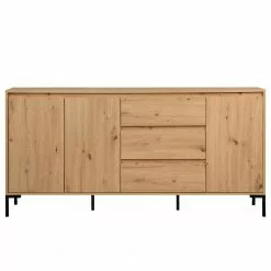 Loftscape Sideboard Brochet - Eiche Dekor / Schwarz -Büromöbel Verkaufsgeschäft 1000363051 220704 030 DETAILS P000000001000363051 1